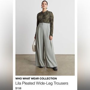 Who What Wear Lila Pleated Wide Leg Trouser